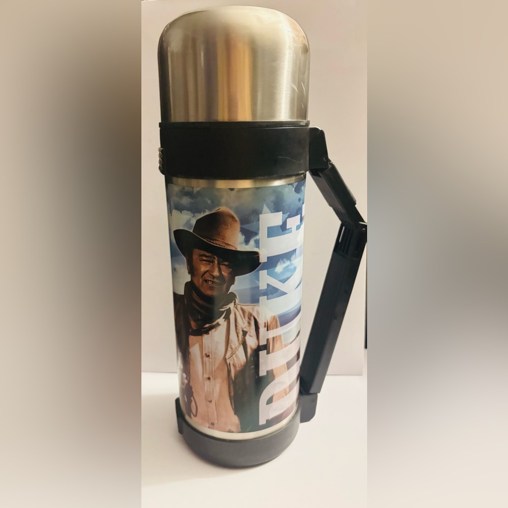 John Wayne “Duke Stainless” Steel Thermos with Handle